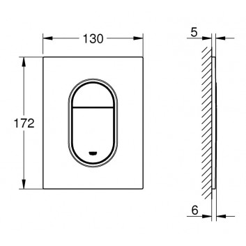 Flush button uruchamiający Grohe Arena Cosmopolitan S - brushed warm sunset