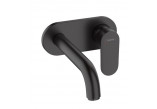 Washbasin faucet Hansgrohe Vernis Blend single lever, with spout 20,7 cm, wall mounted, concealed - black matt