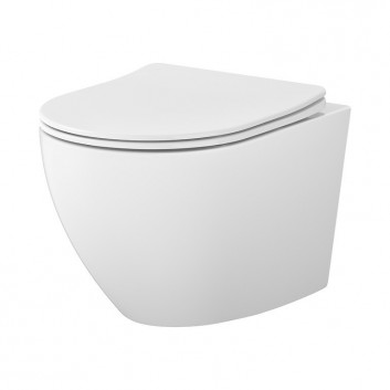 Set Cersanit SET C947: Bowl WC hanging Cersanit Remo Pro Oval Tornado 36x51 cm with seat duroplastową Slim - white