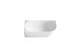 Bathtub freestanding Emporia Molly 160x78 cm, corner, left z overflow szczelinowym i syfonem Emporia - white