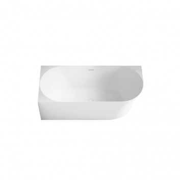 Bathtub freestanding Emporia Molly 160x78 cm, corner, left z overflow szczelinowym i syfonem Emporia - white
