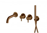 Mixer bath-shower Kohlman Axel Brushed Copper thermostatic, wall mounted - szczotkowana miedź