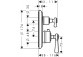 Shower mixer Axor Montreux concealed termostatic 2 receivers with valve odcinającym , chrome