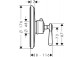 Mixer thermostatic Axor Montreux concealed HighFlow przepływ 43 l/min, chrome