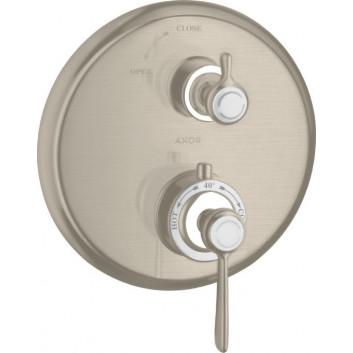 Mixer thermostatic Axor Montreux with handle single-arm, concealed - brushed nickel