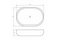 Countertop washbasin Emporia Mili 04 60x40 cm - white
