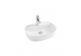 Countertop washbasin Emporia Mili 01 50,5x38,5 cm, with shelf for battery - white