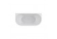 Bathtub freestanding Emporia Mega-N 150x75x69 cm acrylic, z whitem korkiem, z overflow szczelinowym - white