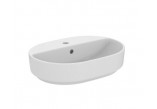 Countertop washbasin Ideal Standard I.life O oval 55x40 cm, with 1 hole, z overflow - white