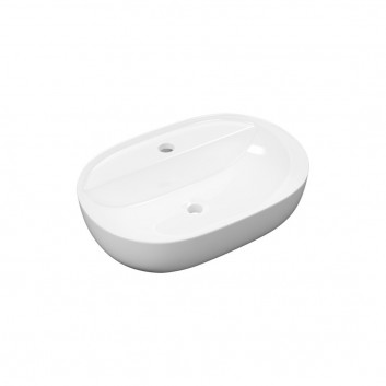 Countertop washbasin, Excellent Actima Filina 2.0, 63x42cm, without overflow, white