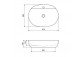 Countertop washbasin, Excellent Actima Filina 2.0, 63x42cm, without overflow, white