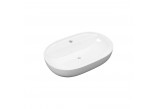 Countertop washbasin, Excellent Jima 51x38 cm oval with tap hole - white shine