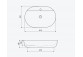 Countertop washbasin, Excellent Jima 51x38 cm oval with tap hole - white shine