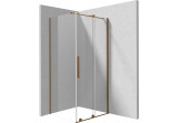 Shower cabin Deante Prizma rectangular 100x90 cm - glass transparent, profil brushed bronze