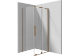 Shower cabin Deante Square square 90x90 cm - glass transparent, profil brushed bronze
