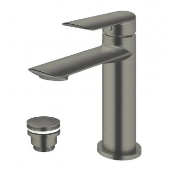 Washbasin faucet standing with waste klik-klak, Vedo Aletta Spazzo, złota szczotkowana