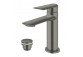 Washbasin faucet standing with waste klik-klak, Vedo Aletta Spazzo, złota szczotkowana