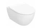 Set wiszącej miski wc Geberit Acanto, ukryte mocowania, z techniką spłukiwania TurboFlush, with coating KeraTect, with seat toilet wolnoopadającą - white
