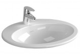 Countertop washbasin Vitra ARCHIPLAN 60x38 cm, without overflow - white