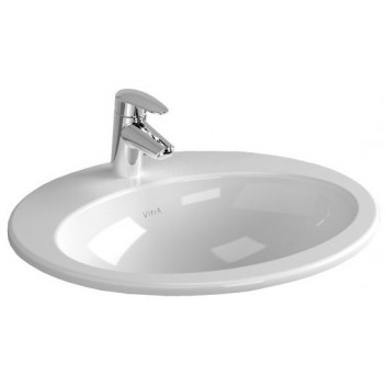 Countertop washbasin Vitra ARCHIPLAN 60x38 cm, without overflow - white