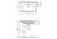Recessed washbasin Vitra S20 53x46 cm, without overflow, with hole na baterie - white