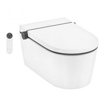 Washbasin Hansgrohe Xuniva S drop in 40x40 cm, without tap hole, z overflow, SmartClean - white