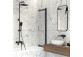 Shower enclosure Deante Prozma walk-in 80x195 cm - glass transparent, profil brushed steel