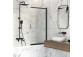 Shower enclosure Deante Prozma walk-in 80x195 cm - glass transparent, profil brushed steel