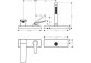 Single lever bidet mixer Axor Citterio C with pop-up waste with pull-rod, szlif square - gold optyczny polerowany