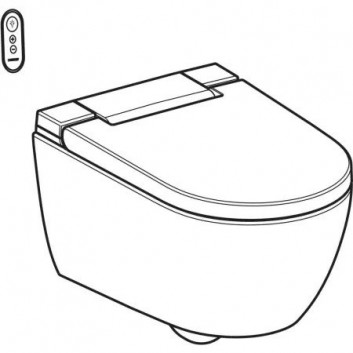 Bowl WC z funkcją higieny intymnej Geberit AquaClean Sela, hanging, white/chrome