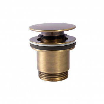 Drain umywalkowy Tres, click-clack, 63mm, 24-K gold matowe