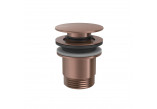Drain umywalkowy Tres, click-clack, 63mm, 24-K gold matowe
