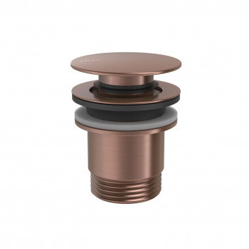 Drain umywalkowy Tres, click-clack, 63mm, 24-K gold matowe
