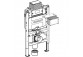 Frame montażowy Geberit Duofix Omega for wall-hung toilet bowl, 50x82 cm, H82