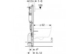 Concelaed frame Geberit Duofix for hanging misek WC, 112 cm, ze spłuczką podtynkową Delta 12 cm