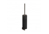 Toilet brush Gessi Ingranaggio, wall mounted, z czarną ceramiką - Black Metal Brushed PVD