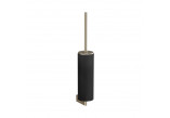 Toilet brush Gessi Ingranaggio, wall mounted, z czarną ceramiką - Black Metal Brushed PVD