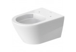 Bowl toilette hanging Duravit D-Neo Rimless, 54x37cm, bez rantu spłukującego, fixing Durafix, 4,5 l, UWL klasa 1 - white półmatowa