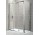 Door sliding Novellini Lunes P 108-114 cm three-piece, silver profile, transparent glass