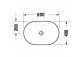 Countertop washbasin Duravit D-Neo, 60x40cm, without overflow, without tap hole - white półmatowa