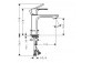 Hansgrohe Rebris S washbasin faucet 110 CoolStart, without waste, chrome