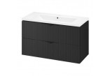 Cabinet vanity Cersanit Moduo 80 hanging, color antracyt (do samodzielnego montażu) + White washbasin