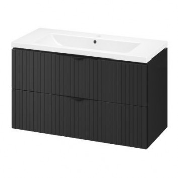 Cabinet vanity Cersanit Moduo 80 hanging, color antracyt (do samodzielnego montażu) + White washbasin