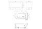  Corner bathtub Cersanit Sicilia, 170x100x45cm, acrylic, right, white