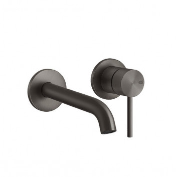 Washbasin faucet Gessi Flessa, concealed, 2-hole, short spout, brushed steel