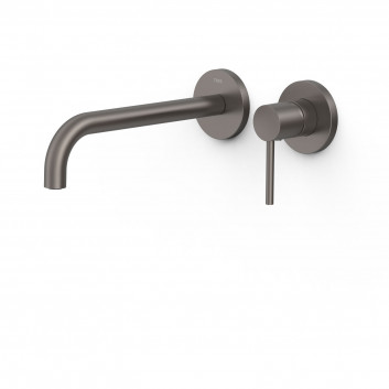 Component wall mounted do podtynkowego korpusu baterii umywalkowe TRES STUDY, spout 237mm, white matt