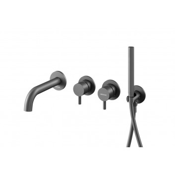 Bath tap Kohlman Axel Brushed Copper concealed + dowolna handshower SP - szczotkowana miedź