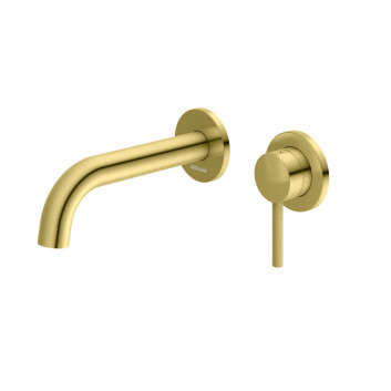Washbasin faucet Kohlman Axel Gold, wall mounted - złota błyszcząca