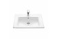 Recessed washbasin Roca Gap Square, 60x39cm, rectangular, overflow, battery hole, white
