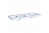 Washbasin double Geberit Acanto 120x48 cm, without hole na baterie, z overflow - white